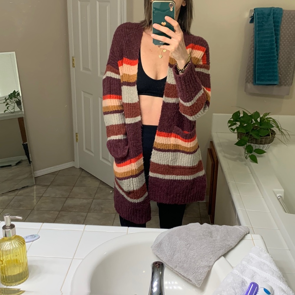 Striped oversized Target cardigan